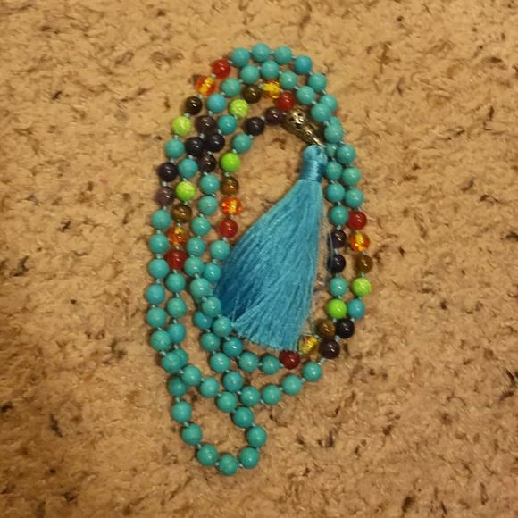 Mala bead tassel necklace - Picture 2 of 6